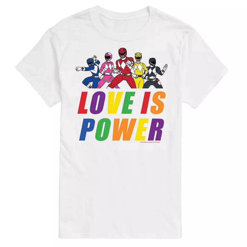 Big & Tall Power Rangers Love Is Power Graphic Tee, Mens Product Image
