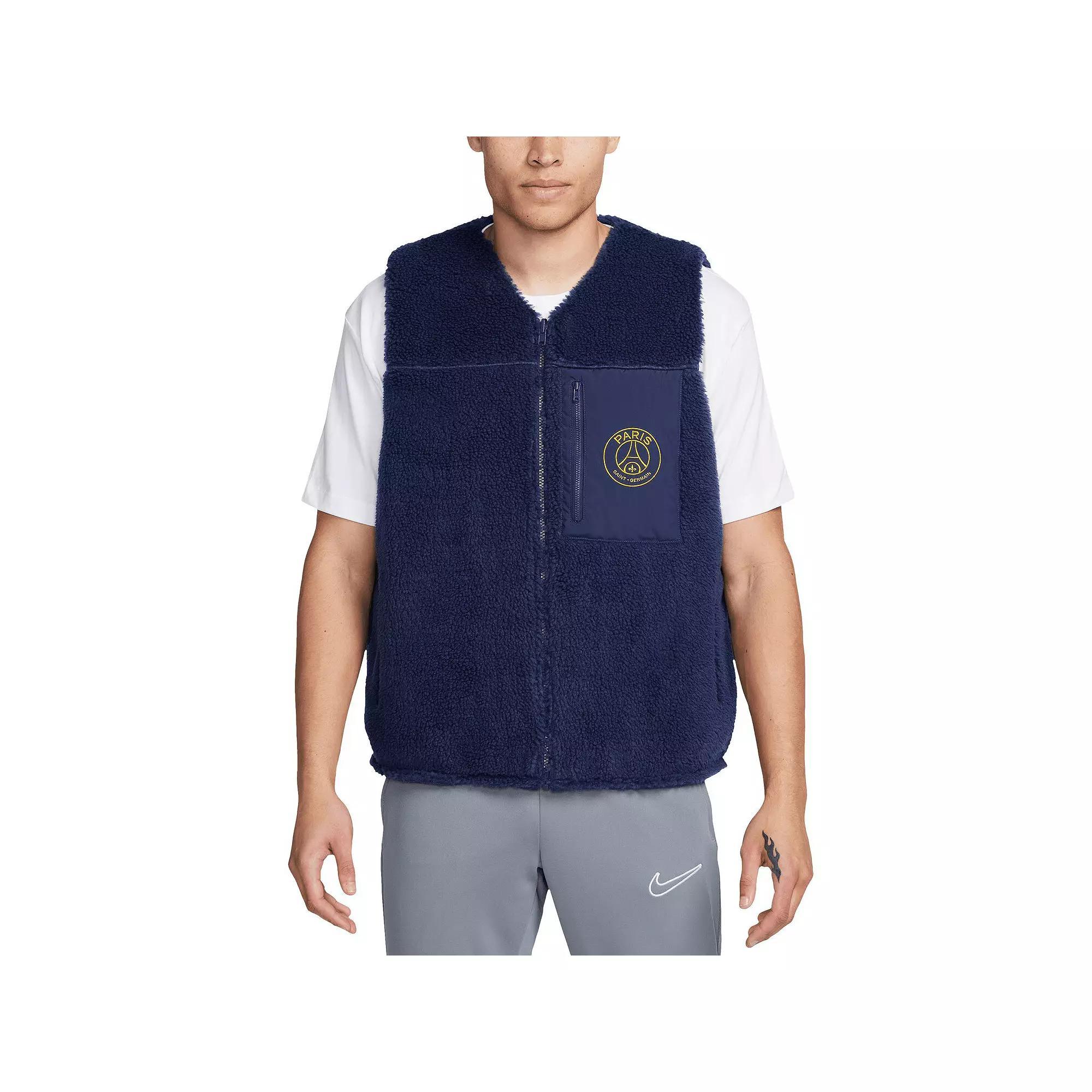 Mens Nike Navy Paris Saint-Germain Club+ Winterized Full-Zip Vest Psg Blue Product Image