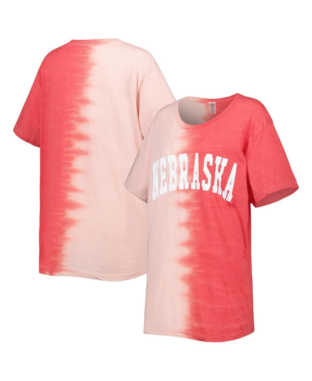 Women's Gameday Couture Scarlet Nebraska Huskers Find Your Groove Split-Dye T-Shirt, Size: Small, Red Product Image