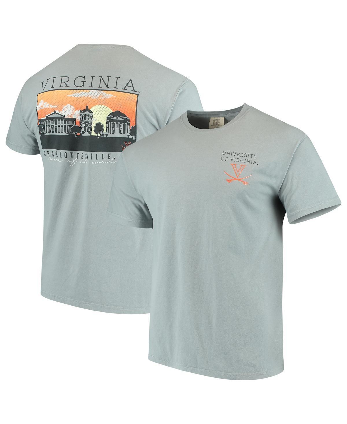 Mens Gray Virginia Cavaliers Team Comfort Colors Campus Scenery T-Shirt Product Image
