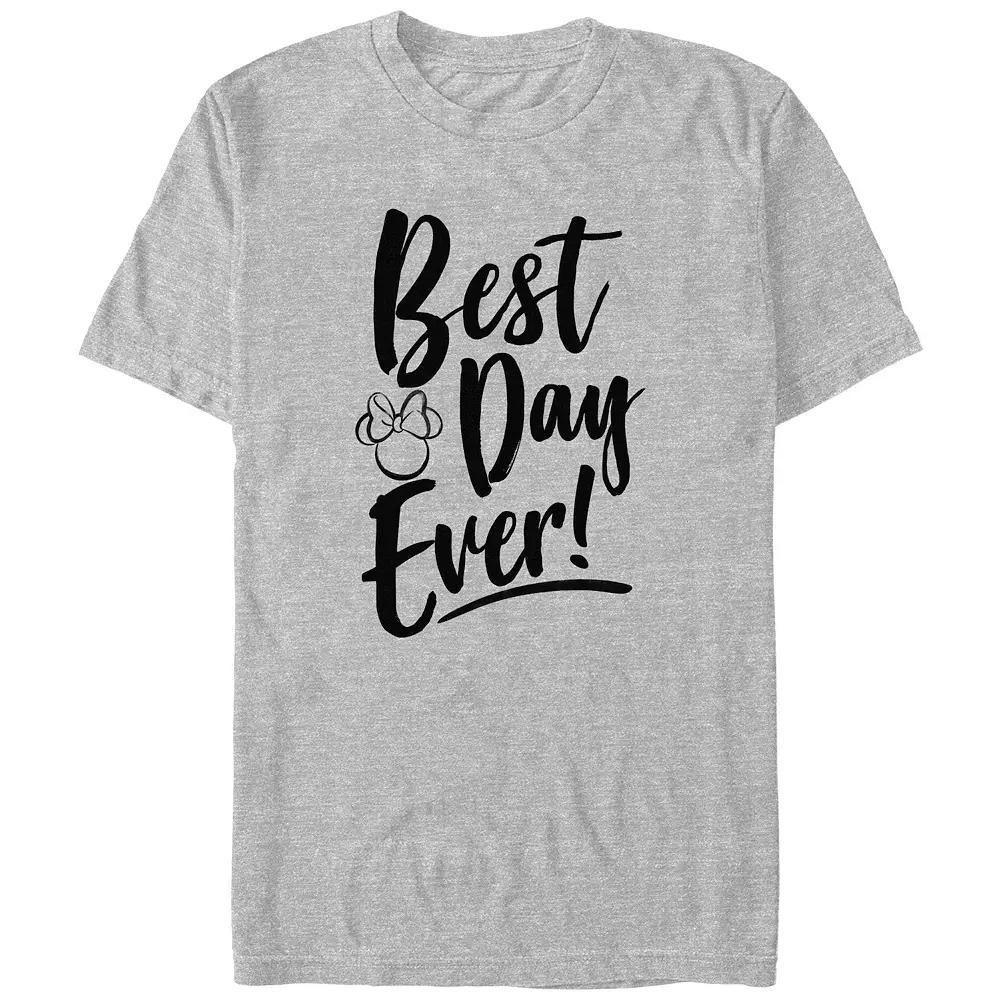 Disney's Mickey Mouse Best Day Ever Men's Graphic Tee, Size: XS, Athletic Grey Product Image