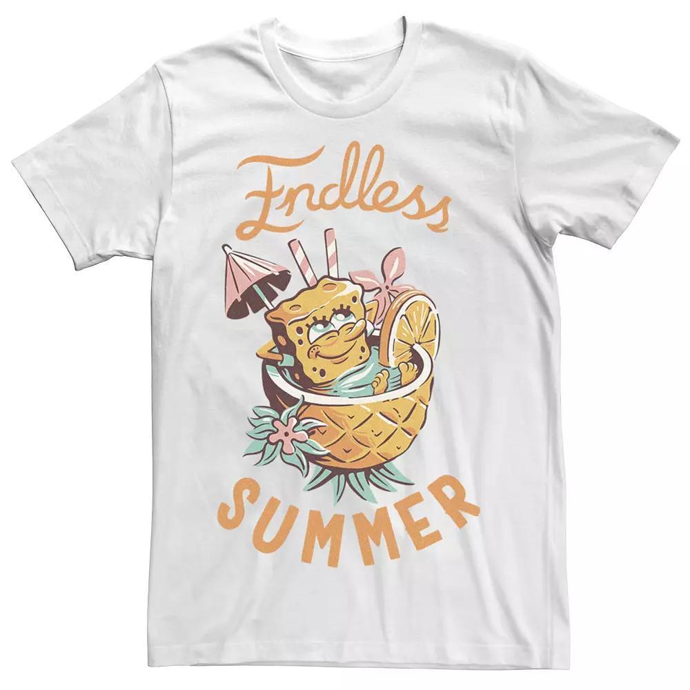 Mens SpongeBob SquarePants Endless Summer Pineapple Drink Tee Product Image