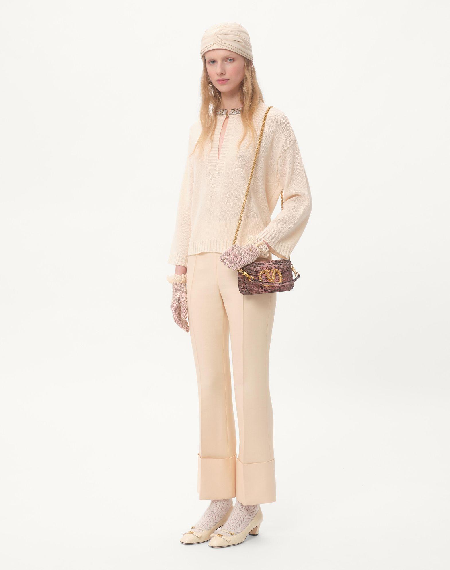 Valentino Garavani Locò Small Shoulder Bag In Tejus With Jewel Logo Product Image
