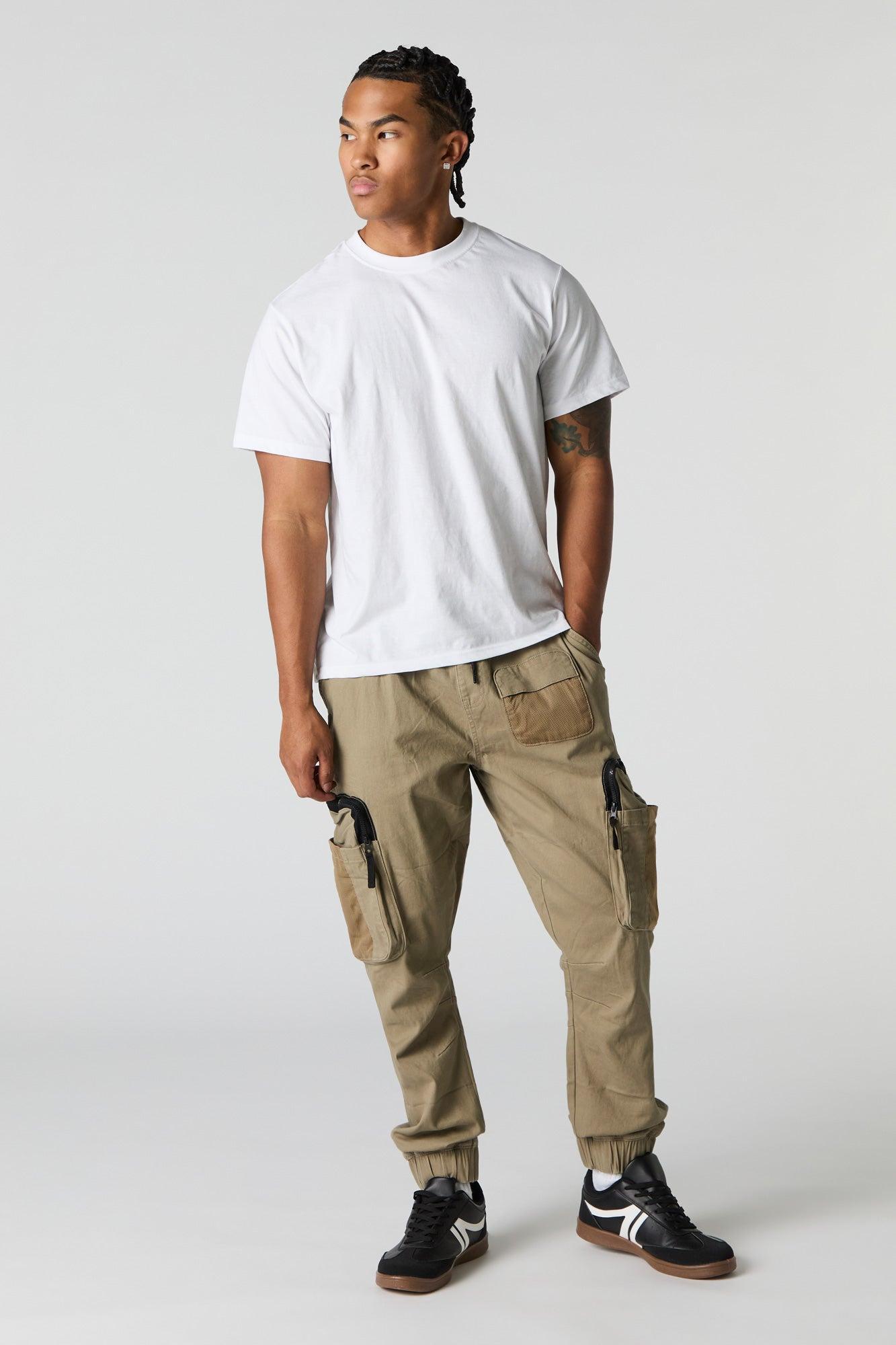 Zipper Mesh Pocket Cargo Jogger Male Product Image