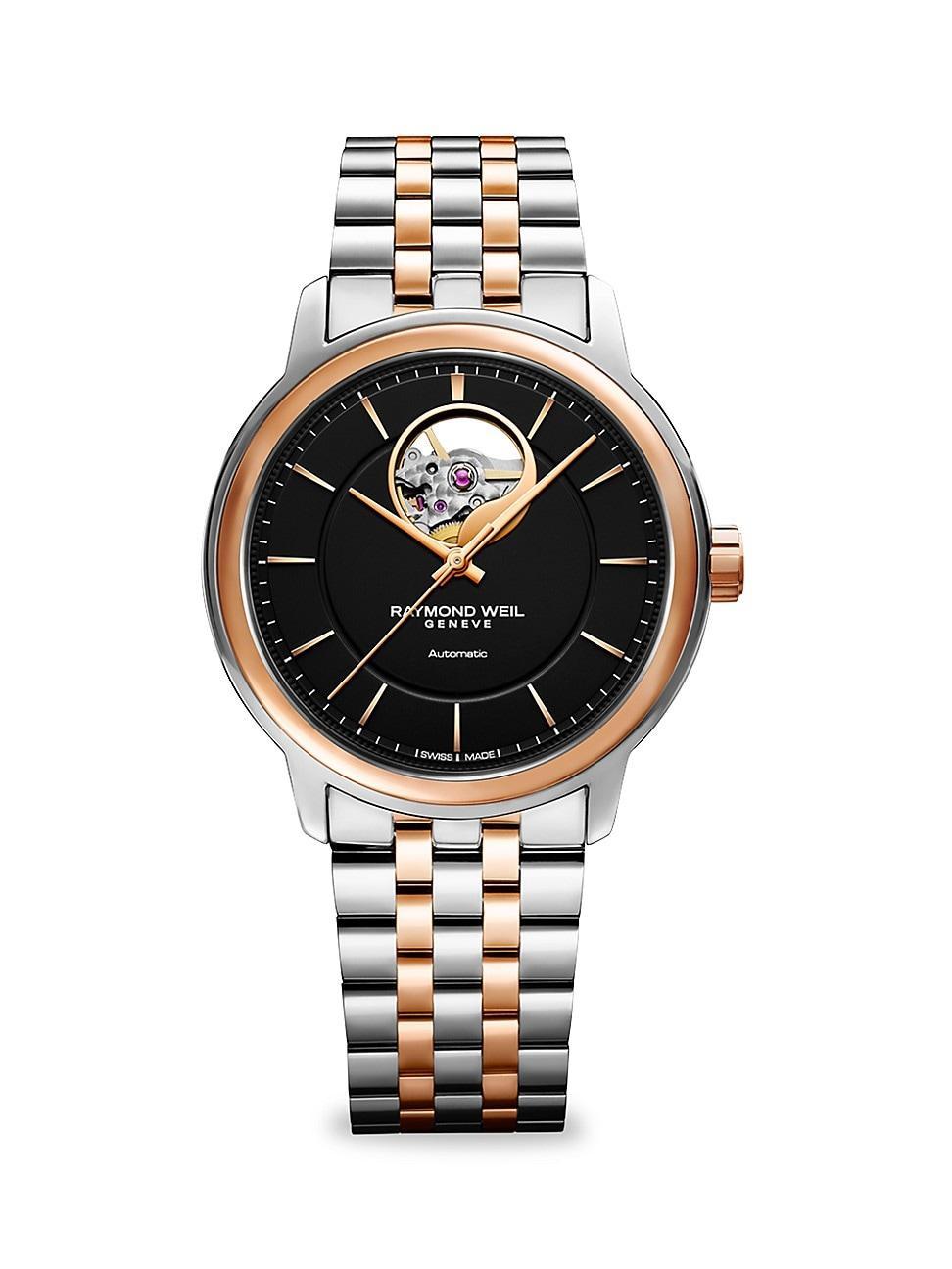 Mens Maestro Two-Tone Stainless Steel Bracelet Watch Product Image