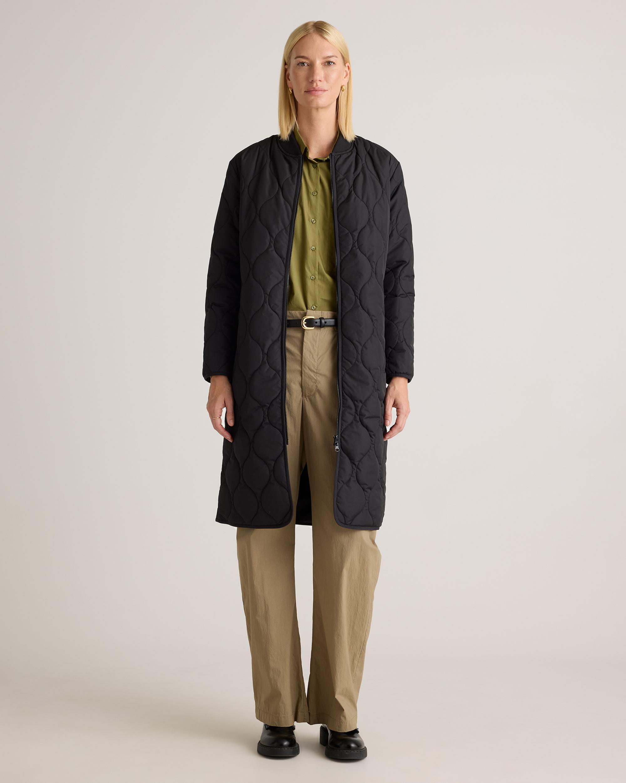 Quince | Women's Featherless Quilted Puffer Long Coat Recycled Polyester Product Image