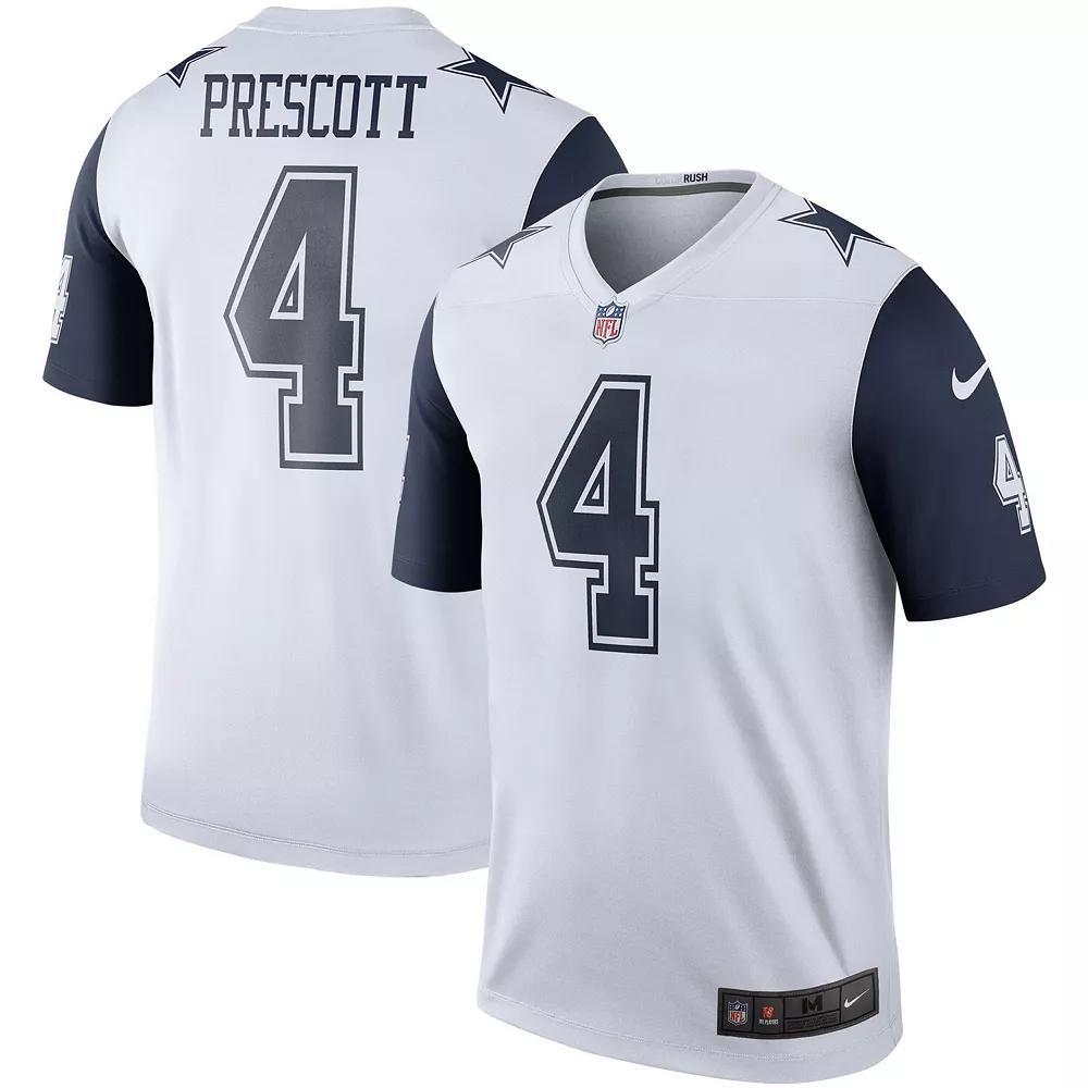 Men's Nike Dak Prescott White Dallas Cowboys Color Rush Legend Player Jersey, Size: XL Product Image