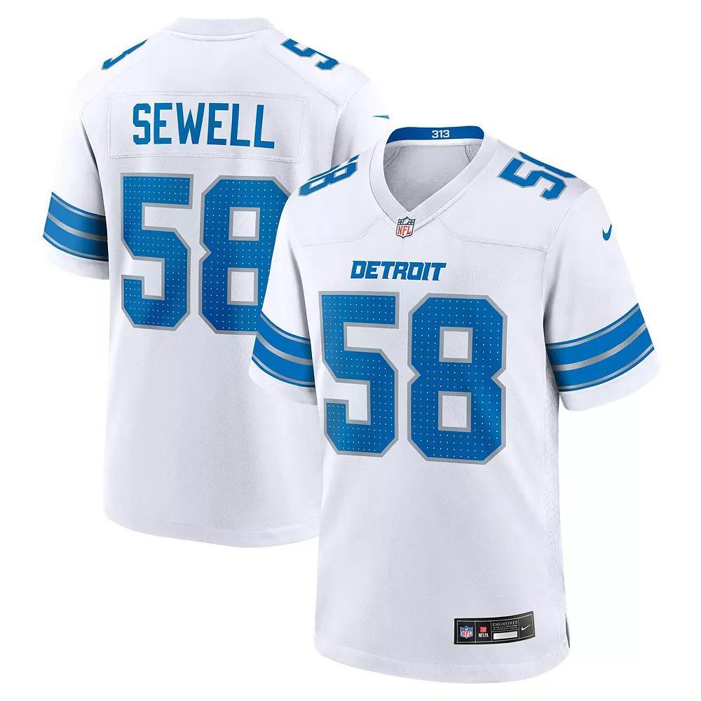 Men's Nike Penei Sewell  White Detroit Lions Game Jersey, Size: Medium Product Image