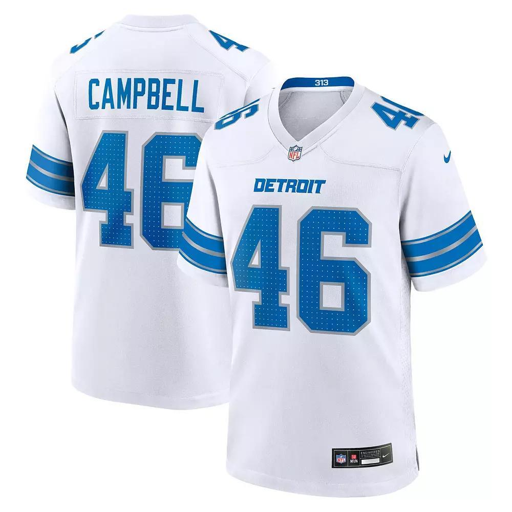 Men's Nike Jack Campbell  White Detroit Lions White Game Jersey, Size: Small Product Image