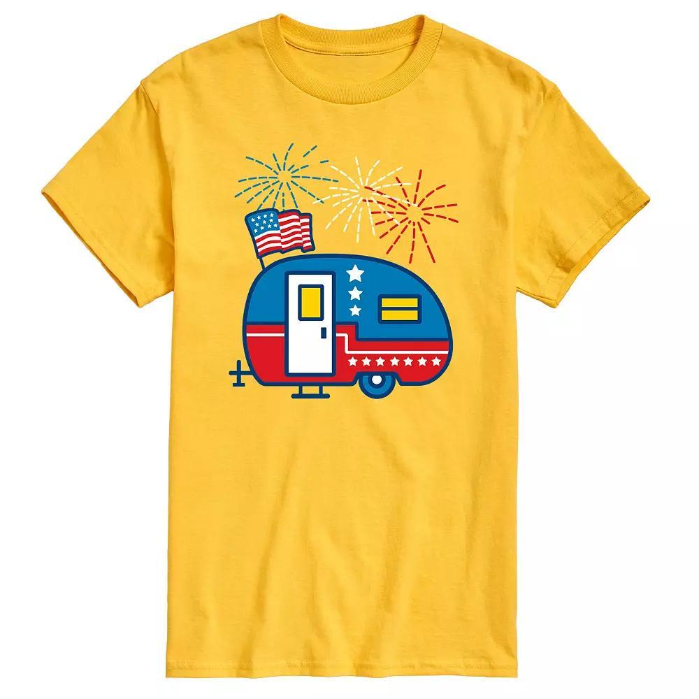 Mens Patriotic Themed Camper Graphic Tee Product Image