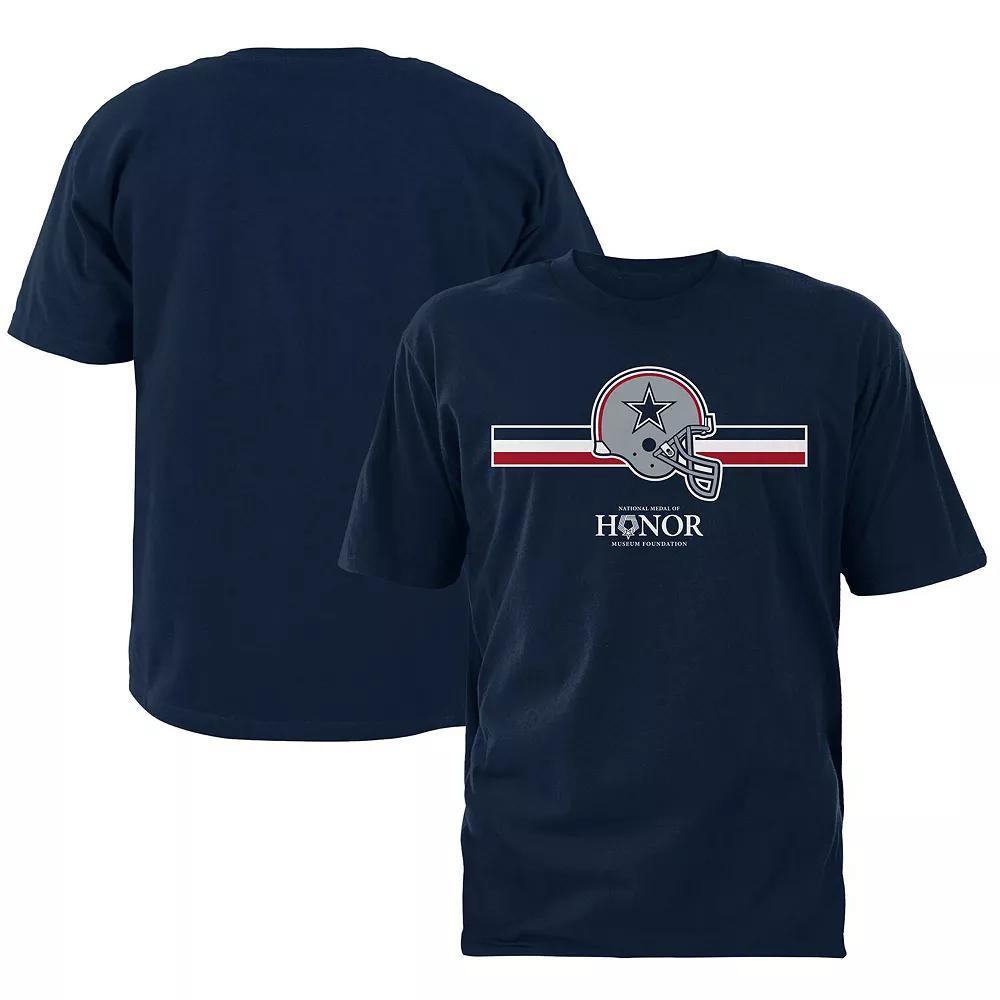 Men's Navy Dallas Cowboys National Medal of Honor Museum Foundation T-Shirt, Size: Medium, Blue Product Image
