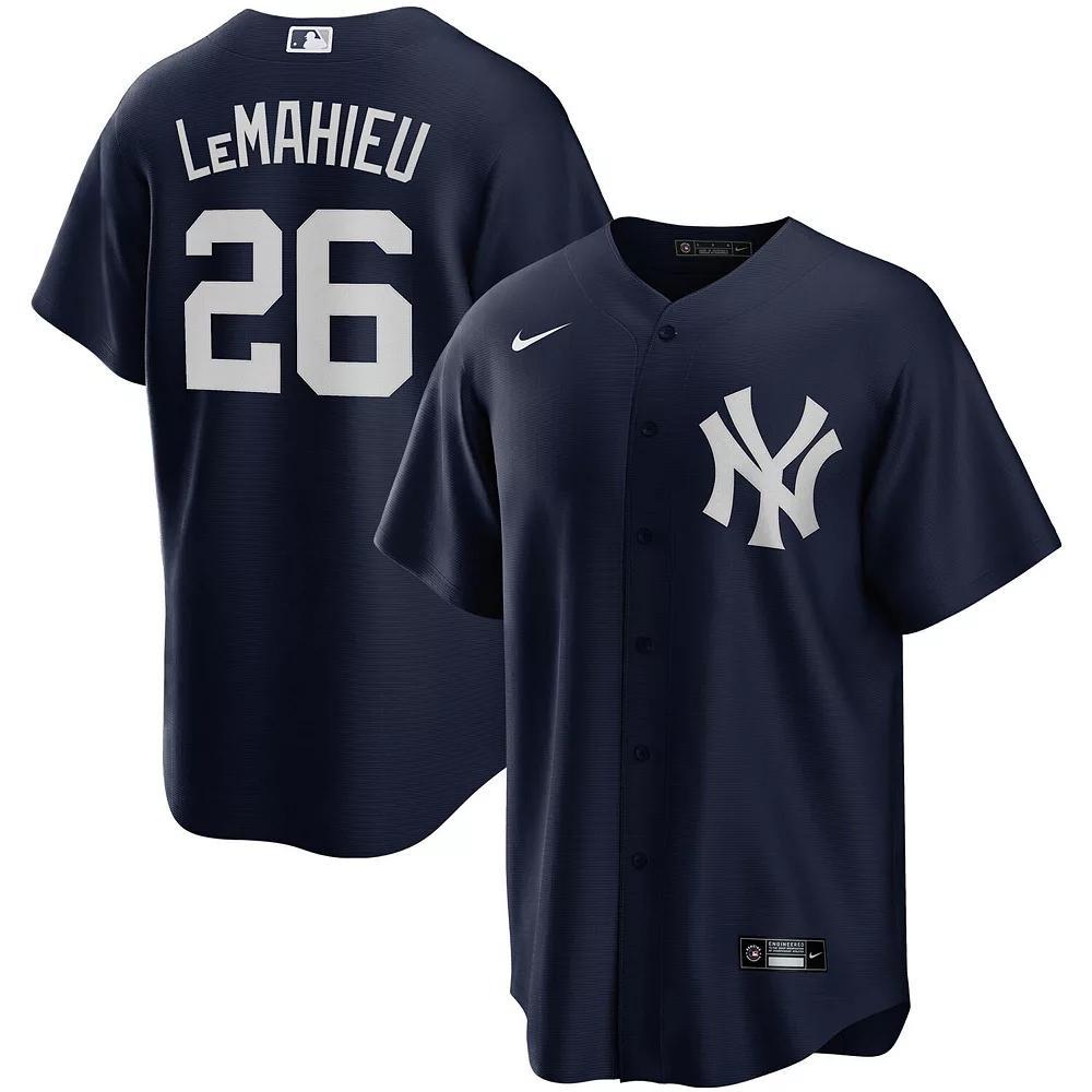 Mens Nike DJ LeMahieu New York Yankees Alternate Replica Player Jersey Blue Product Image