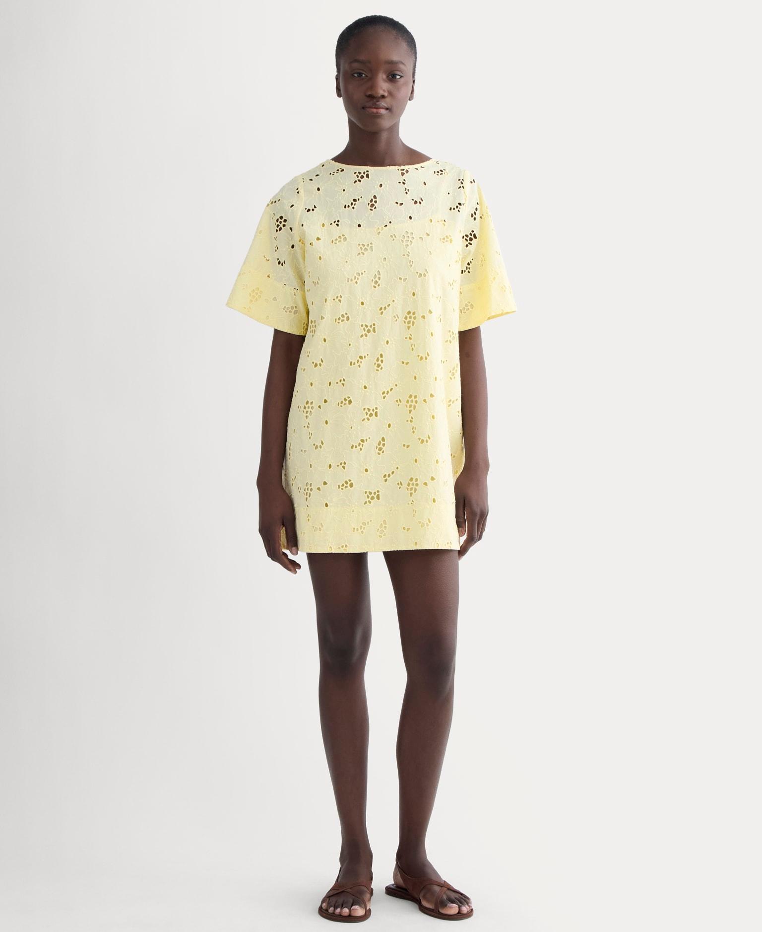 Womens Eyelet Mini Shift Dress by Everlane Product Image