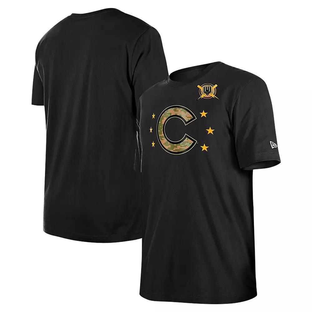 Men's New Era Black Chicago Cubs 2024 Armed Forces Day T-Shirt, Size: Large Product Image