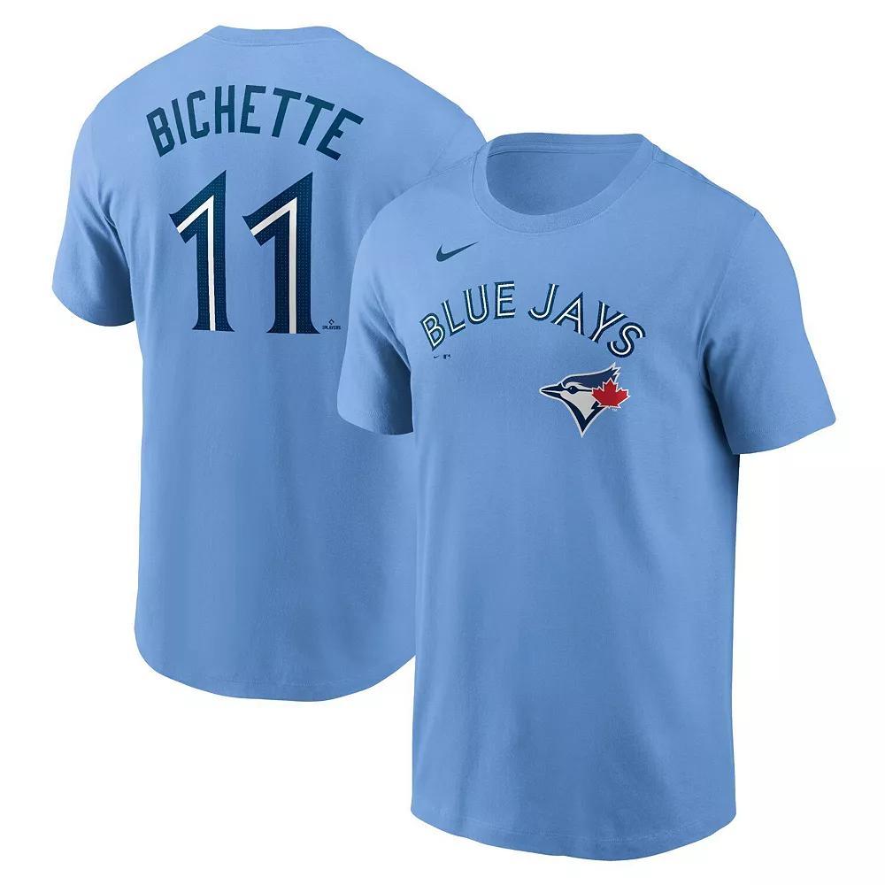 Men's Nike Bo Bichette Powder Blue Toronto Blue Jays Fuse Name & Number T-Shirt, Size: 2XL, Jay Light Product Image