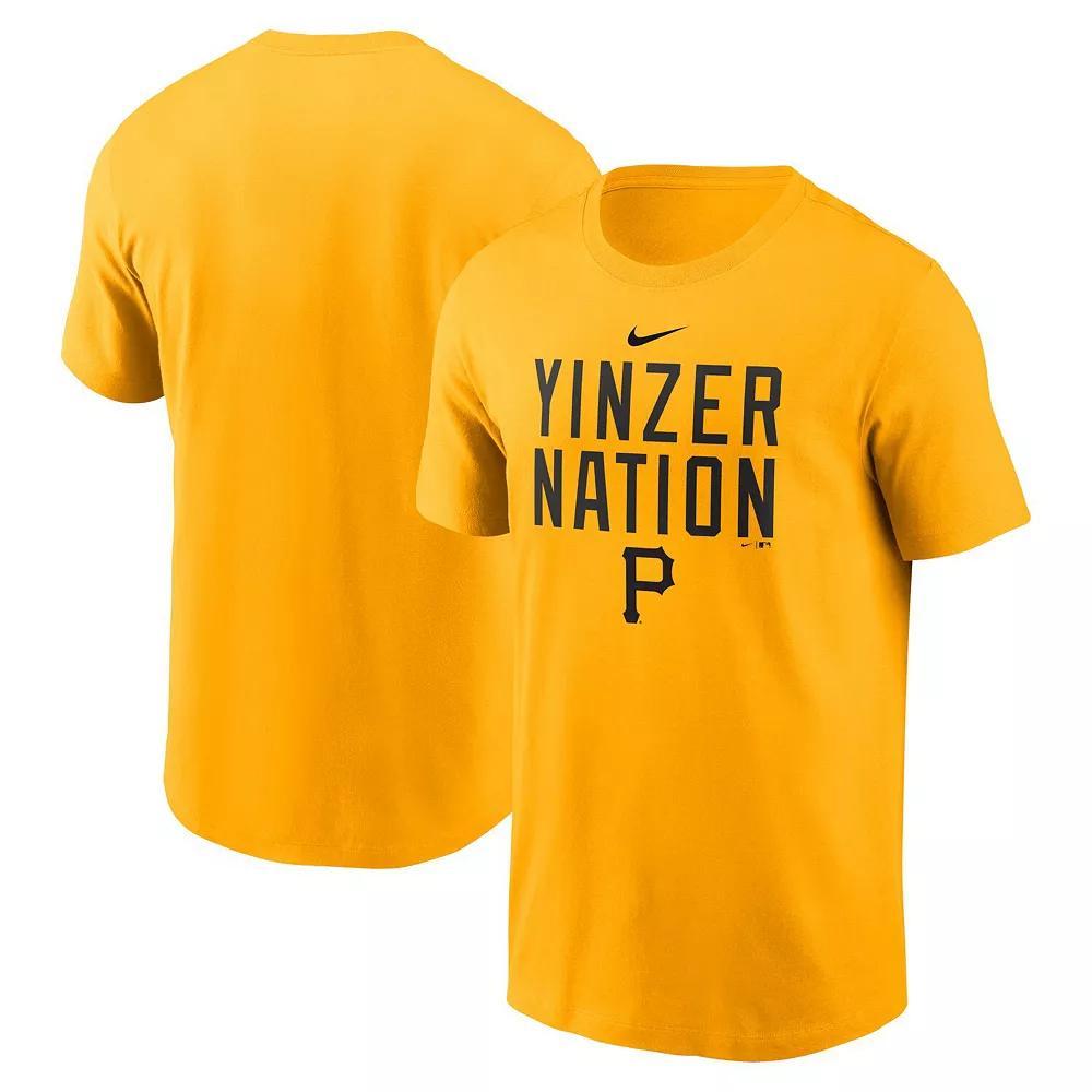 Men's Nike Gold Pittsburgh Pirates Yinzer Nation Local Team T-Shirt, Size: Small Product Image