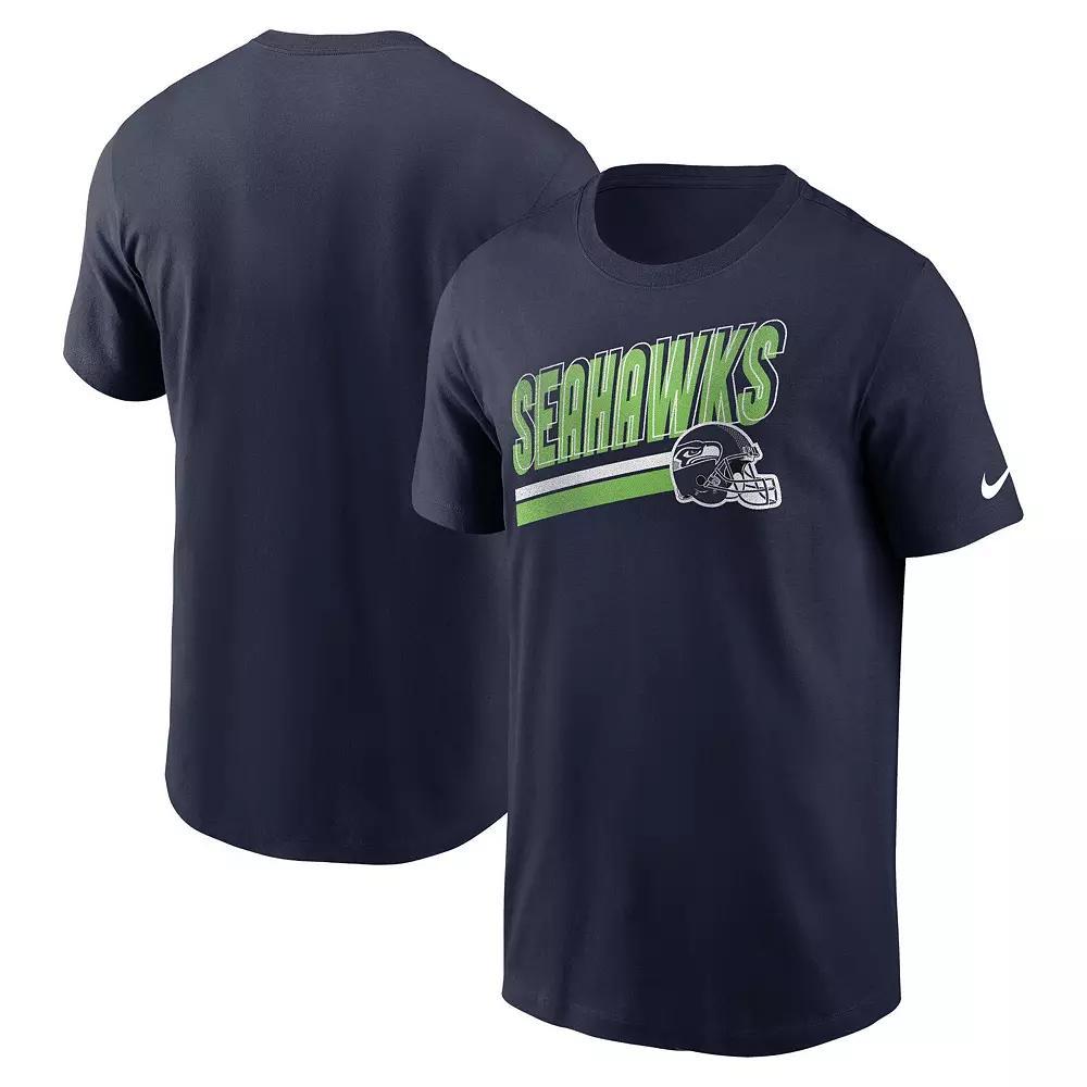 Men's Nike Navy New England Patriots Essential Blitz Lockup T-Shirt, Size: XL, Blue Product Image