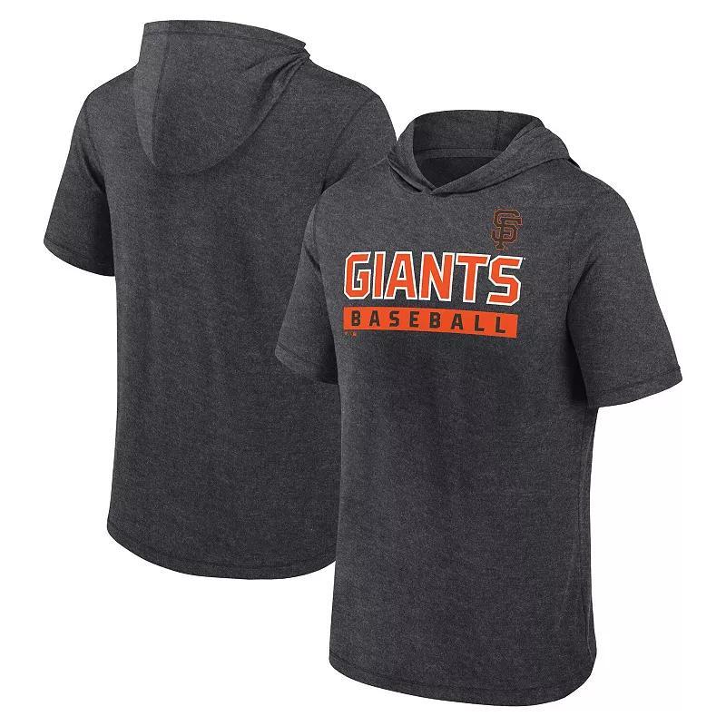 Mens Fanatics Heather Royal Los Angeles Dodgers Push Short Sleeve Pullover Hoodie Product Image