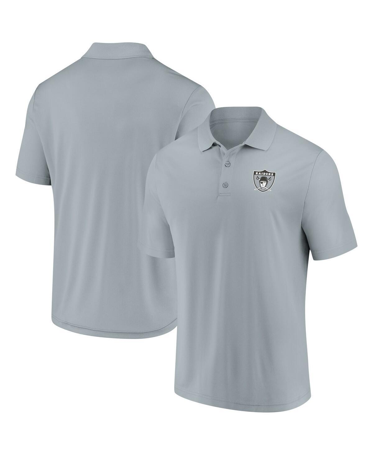 Mens Fanatics Branded Silver Las Vegas Raiders Component Polo Product Image
