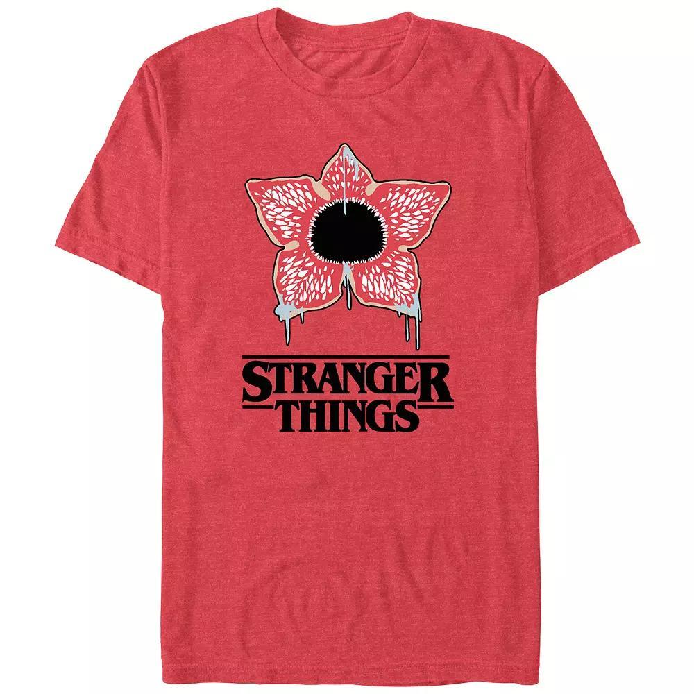 Big & Tall Stranger Things Demogorgon Drippy Mouth Graphic Tee, Men's, Size: 3XL Tall, Red Grey Product Image