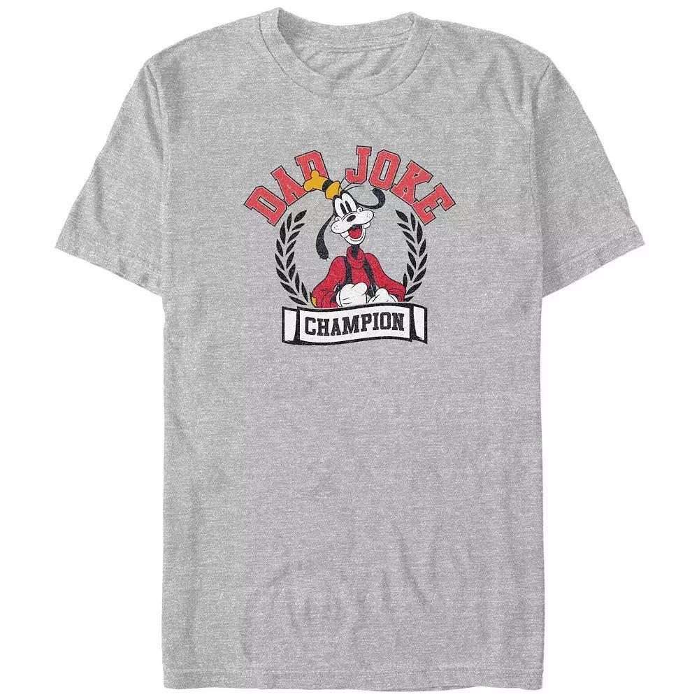 Disney's Goofy Dad Joke Champion Big & Tall Graphic Tee, Men's, Size: 4XL Tall, Navy Grey Product Image
