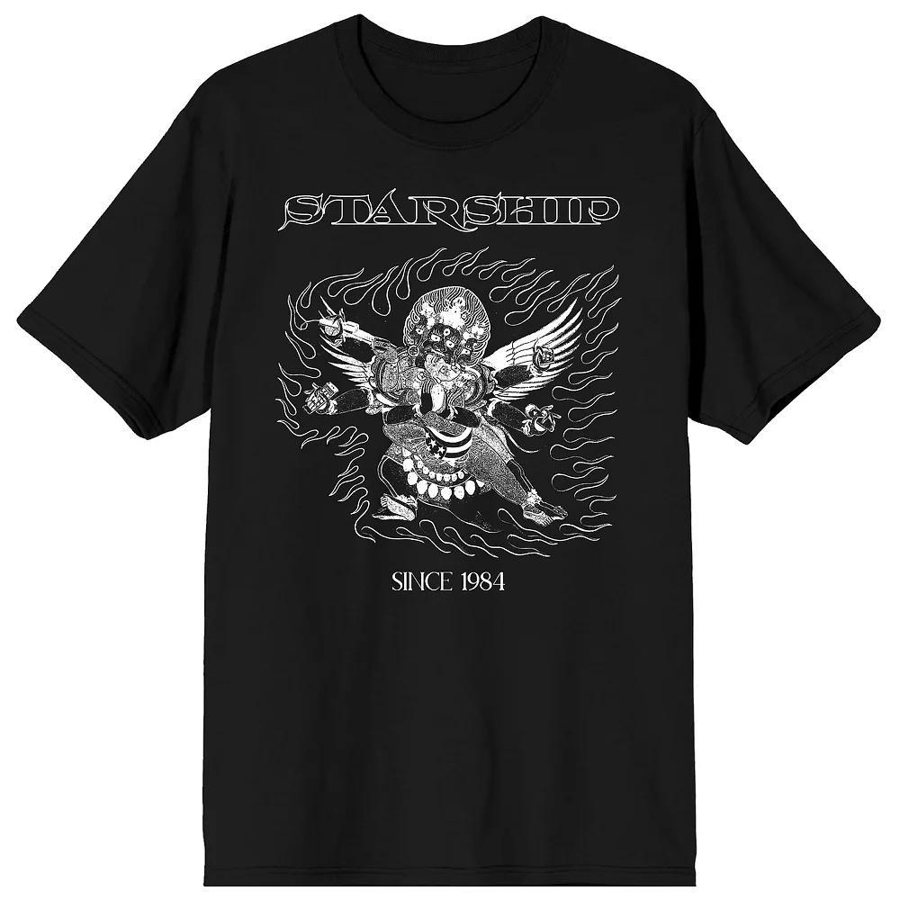 Men's Starship Greatest Hits Cover Short Sleeve Graphic Tee, Size: XXL, Black Product Image