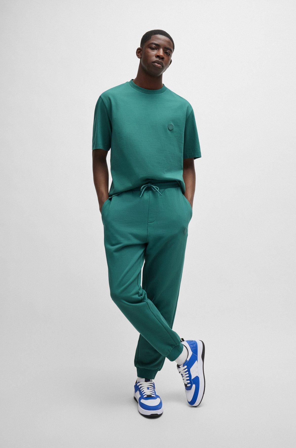 Cotton jersey T-shirt with curved logo Product Image