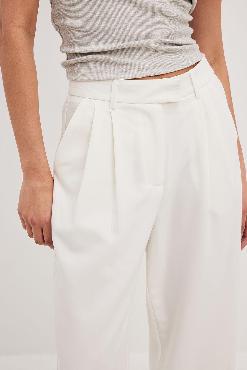 High Waist Pleated Wide Leg Pants Product Image