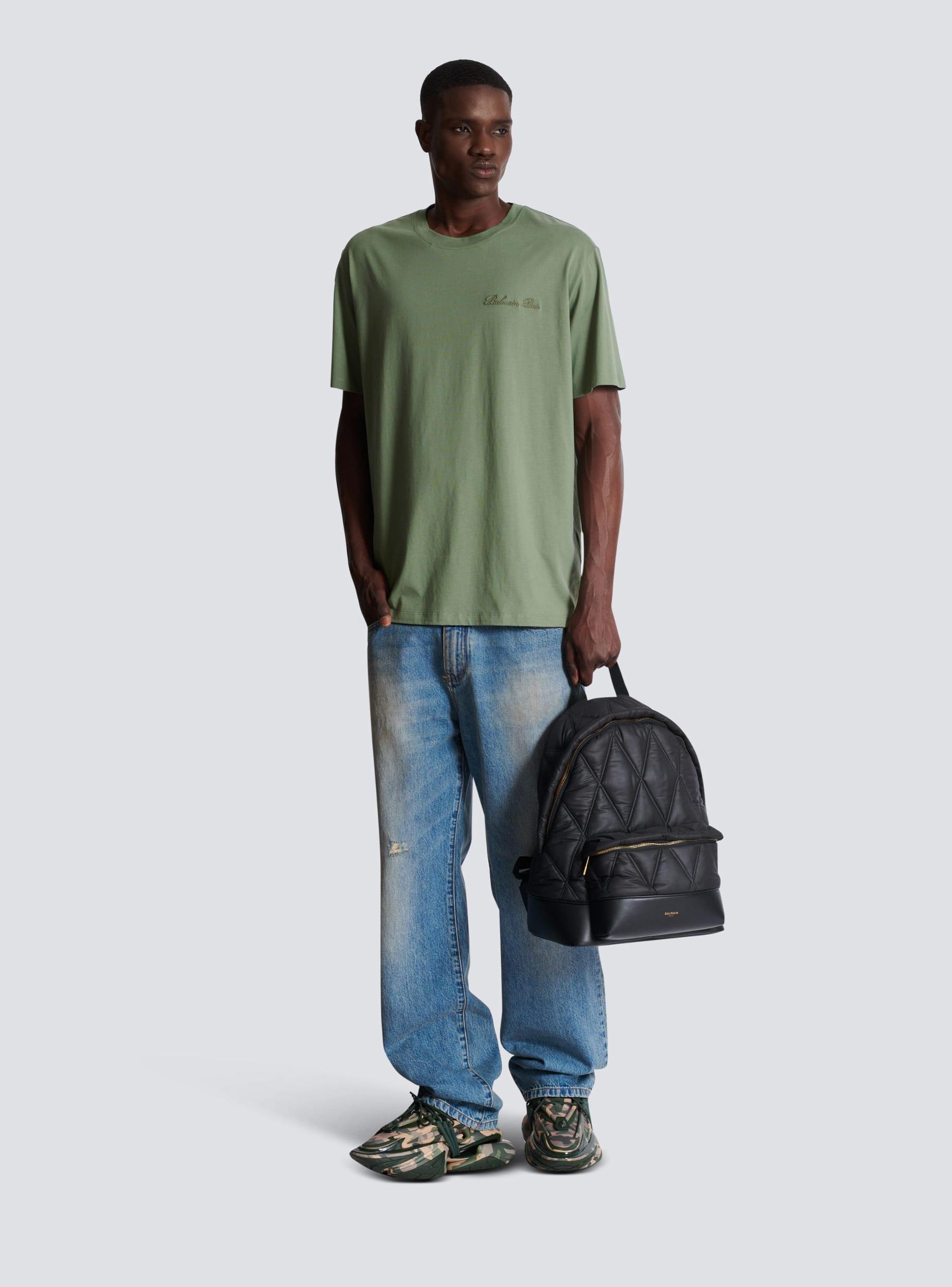 Loose T-shirt with Balmain Signature embroidery Product Image