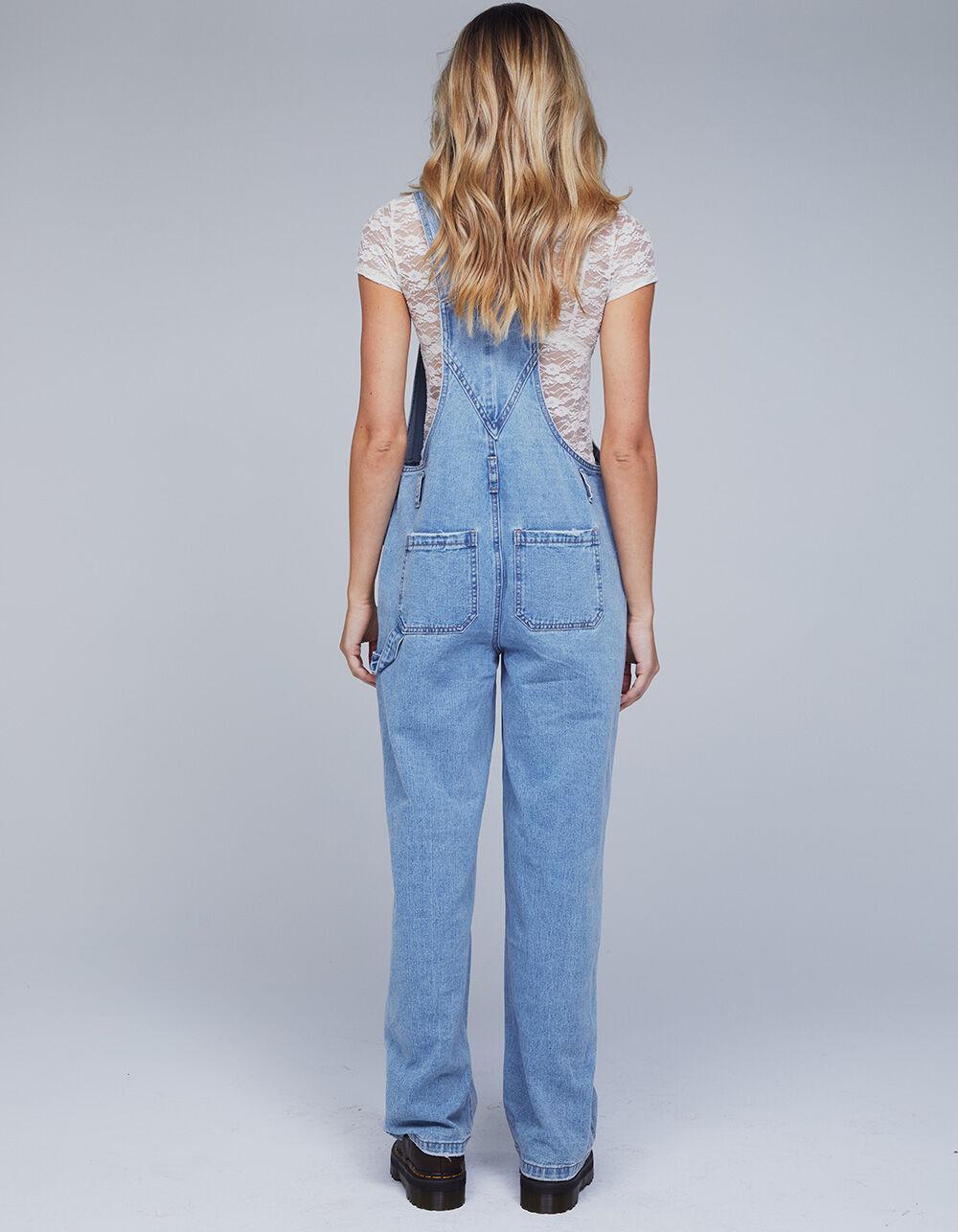 RSQ Womens Boyfriend Denim Overalls - LIGHT VINTAGE Product Image