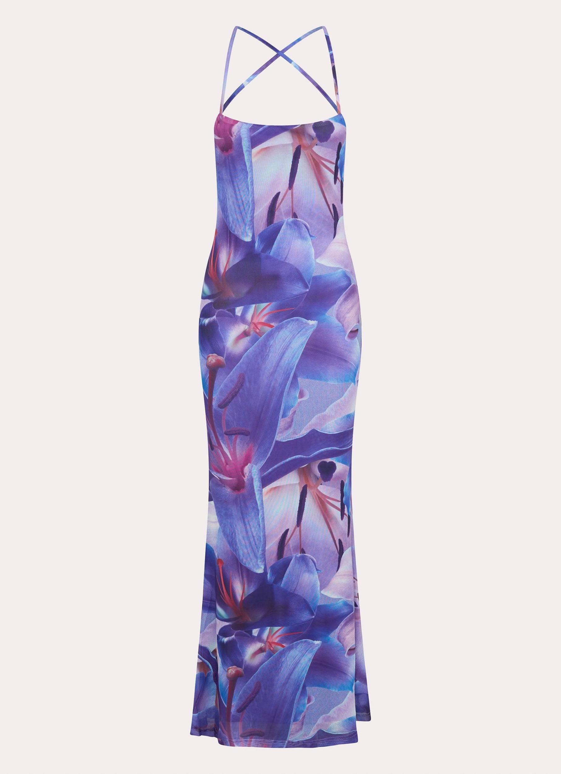 Livia Maxi Dress - Purple White Lilly Product Image