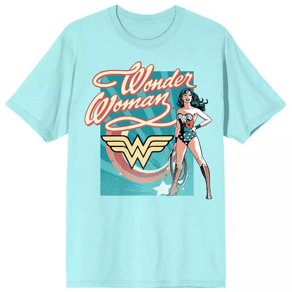 Juniors' Wonder Woman Graphic Tee, Girl's, Size: Large, Blue Product Image