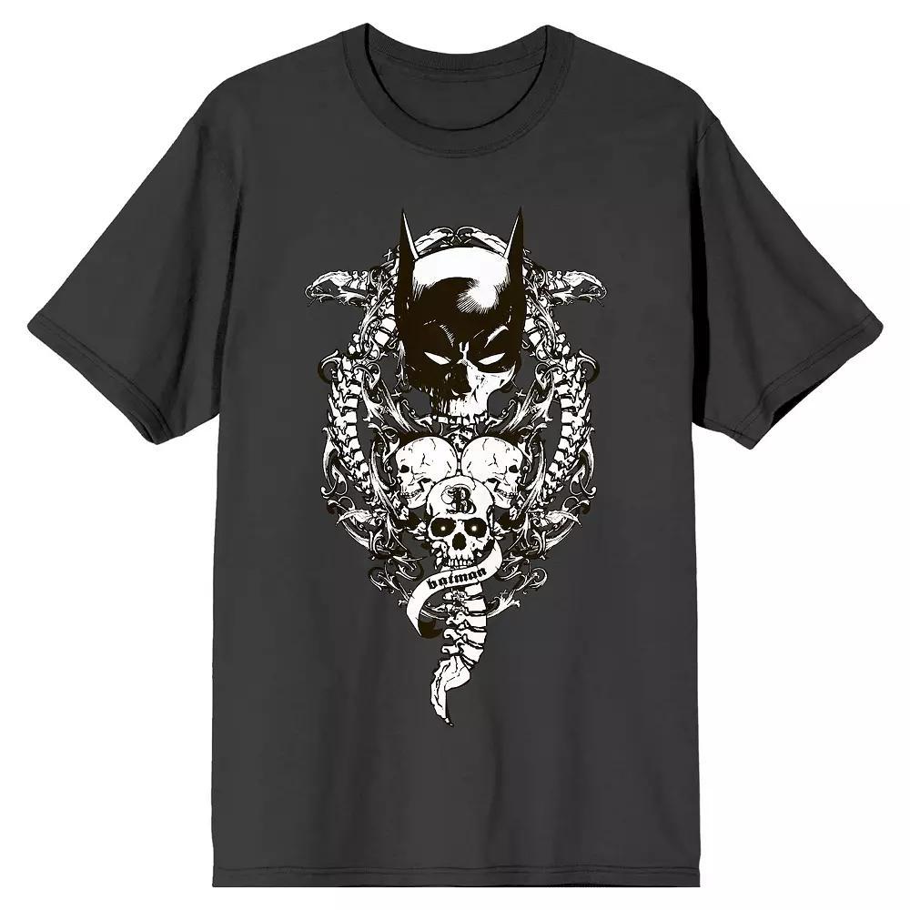 Men's Batman Bat Mask With Skull Tee, Size: XL, Black Product Image