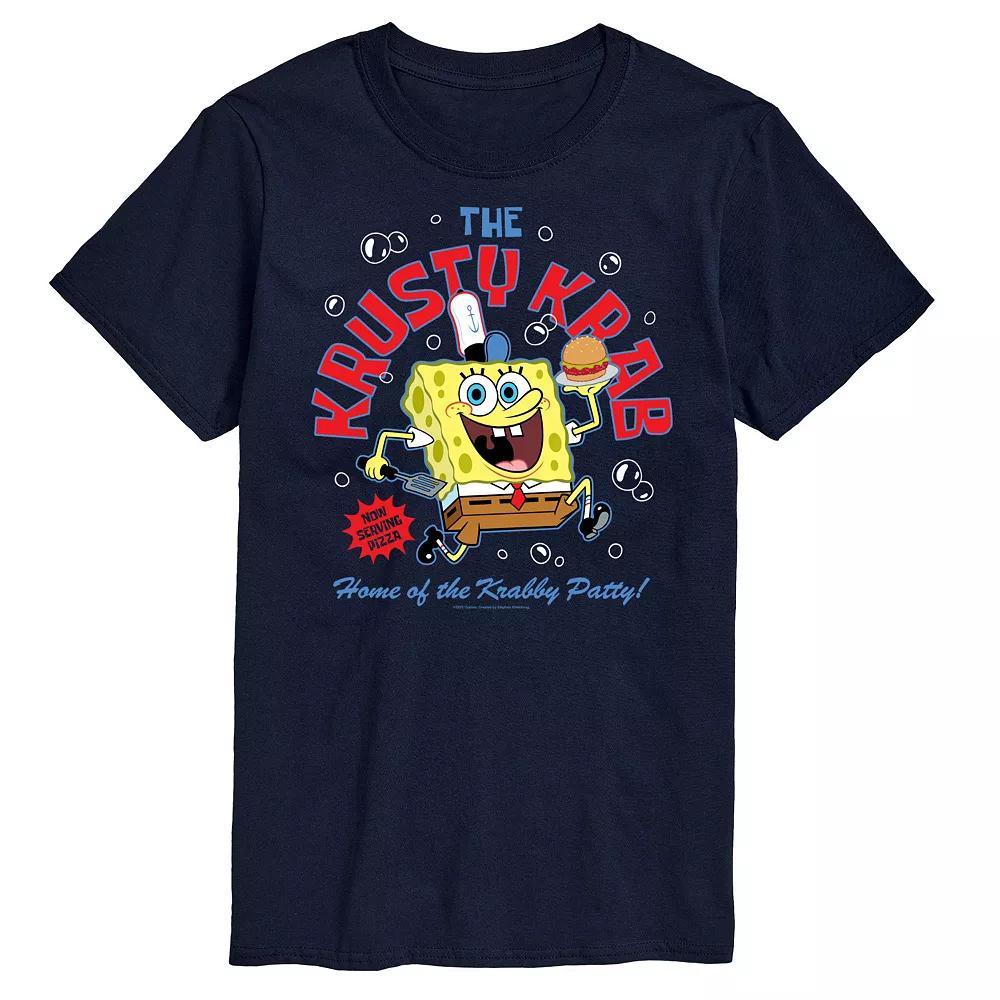 Big & Tall SpongeBob SquarePants Krusty Krab Delivery Graphic Tee, Mens Blue Product Image