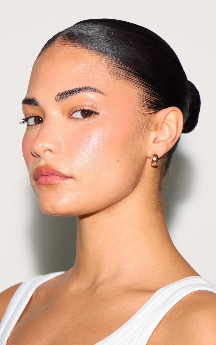 Gold Huggie Hoop Earrings Product Image