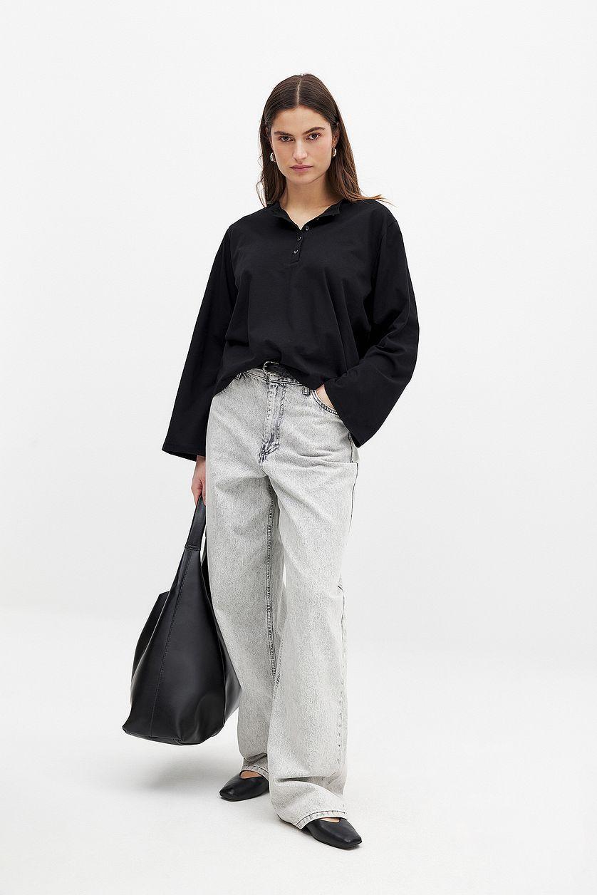 Button Long Sleeve Top Product Image