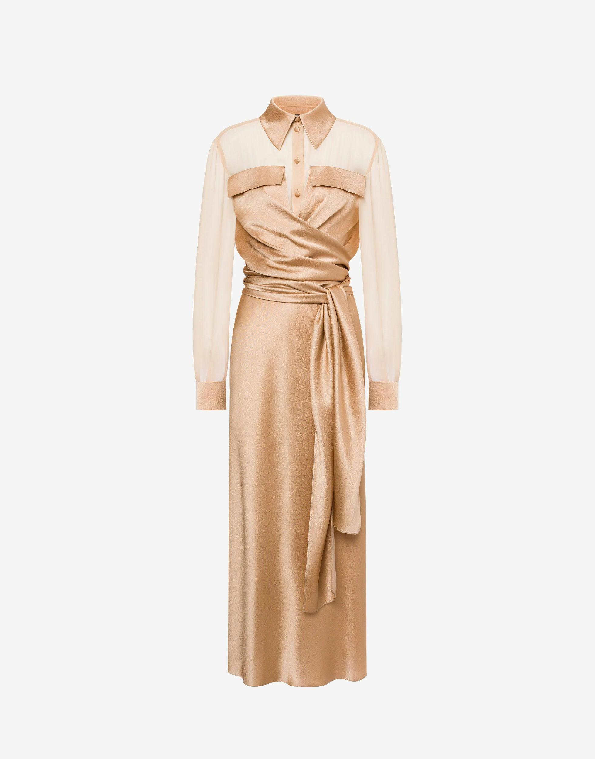 Dress in chiffon organic and satin Product Image