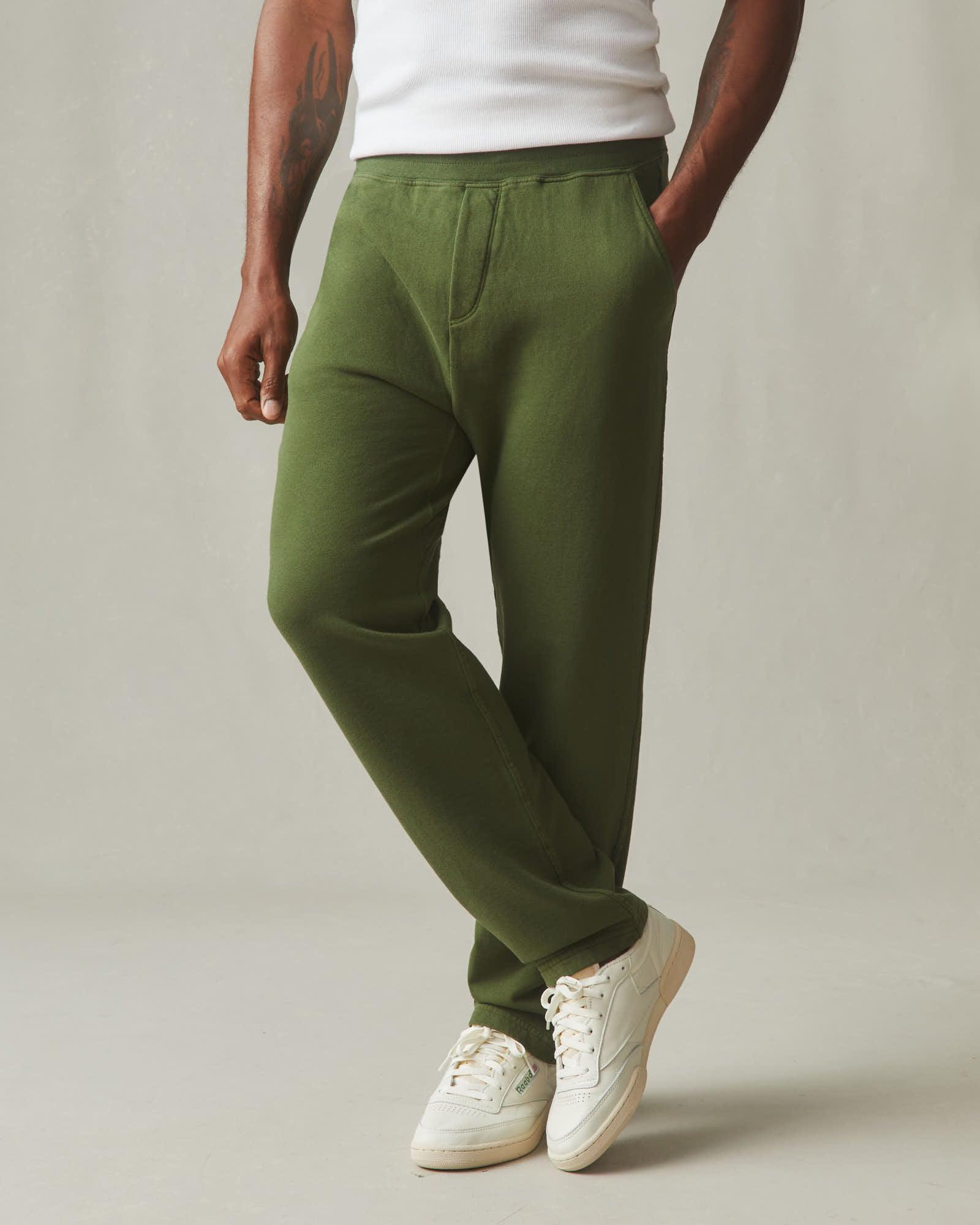 Men's French Terry Straight Pant - Chive Product Image