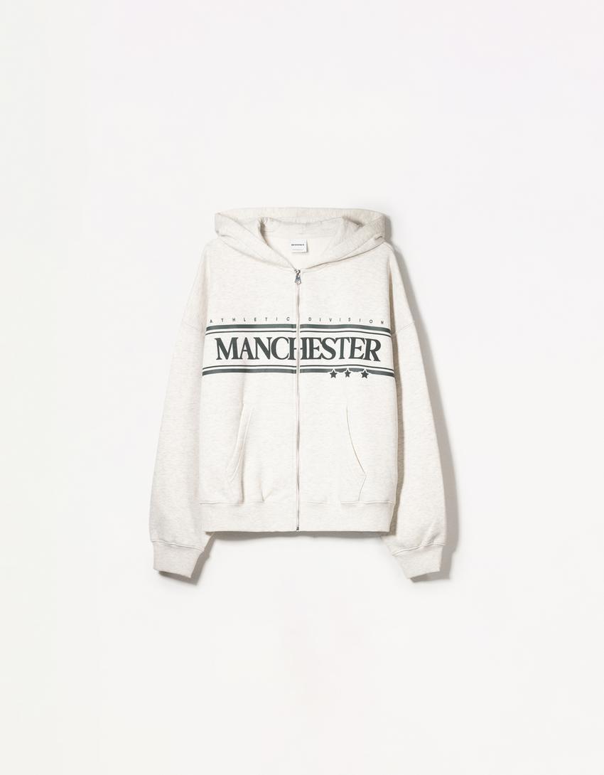 Printed zip-up hoodie Product Image