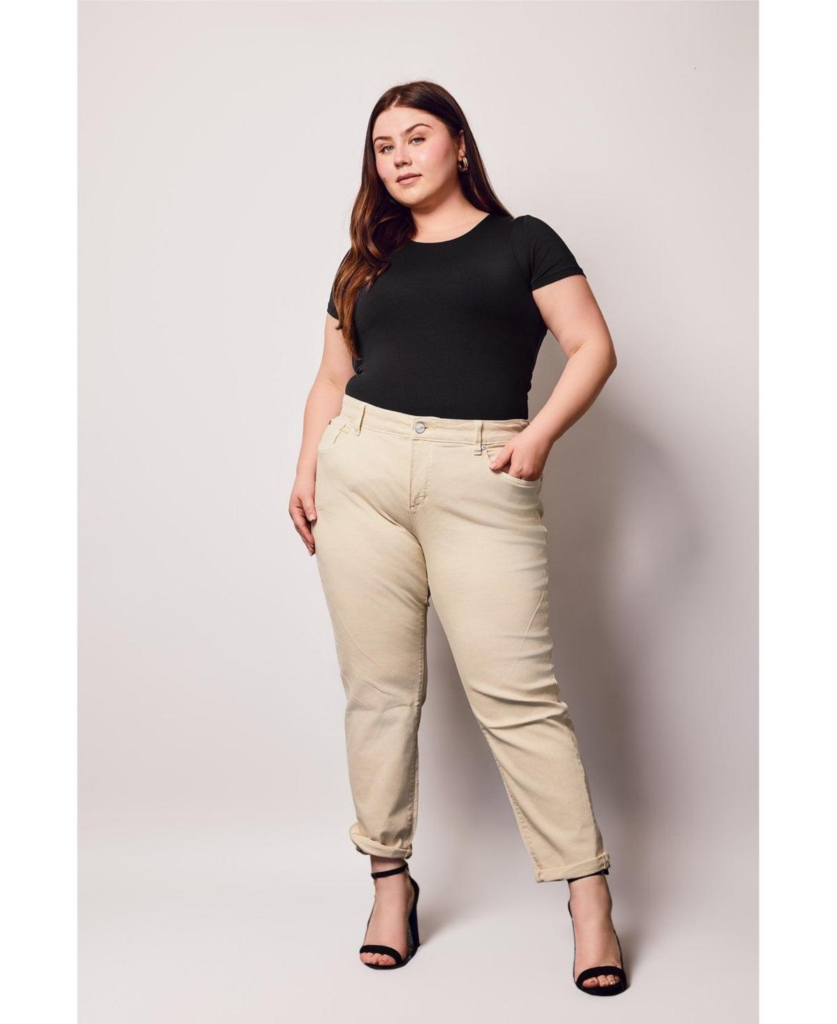 Slink Jeans Womens Mid Rise Boyfriend Pants Product Image