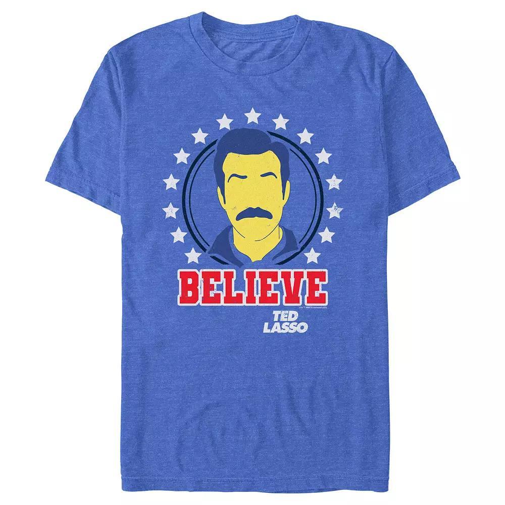 Men's Ted Lasso Star Lockup Graphic Tee, Size: XXL, Royal Grey Product Image