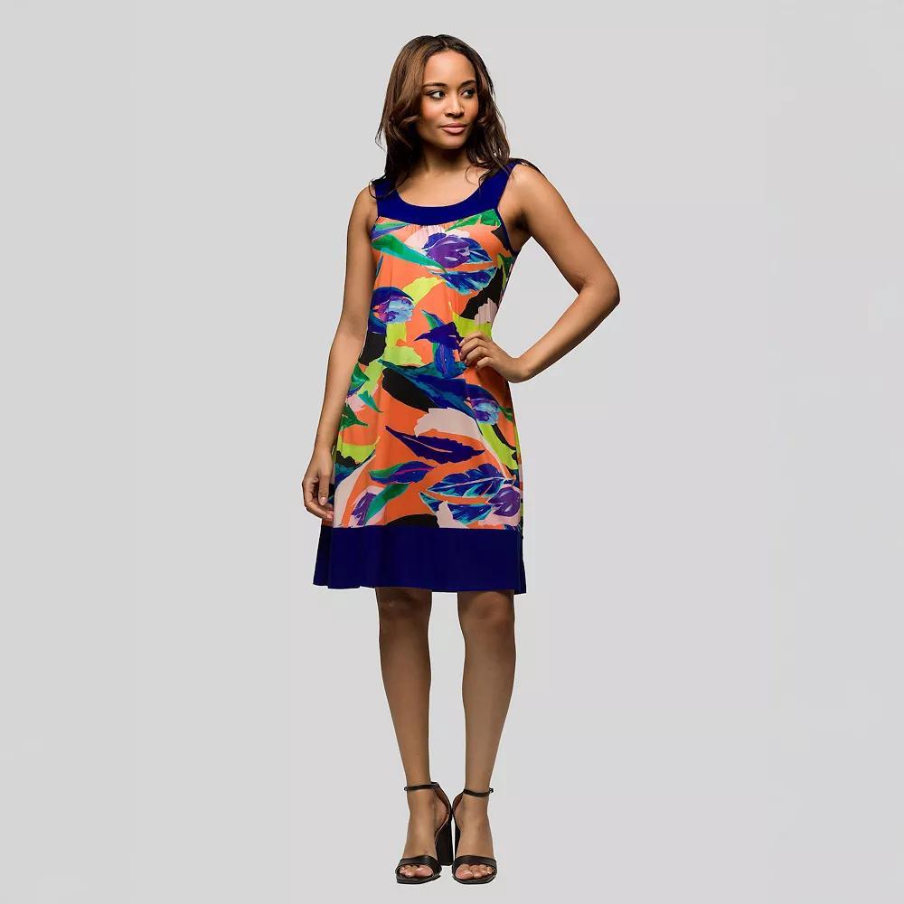 Women's 24Seven Comfort Apparel Scoop Neck Sleeveless Knee Length Dress, Size: Large, Purple Team Product Image