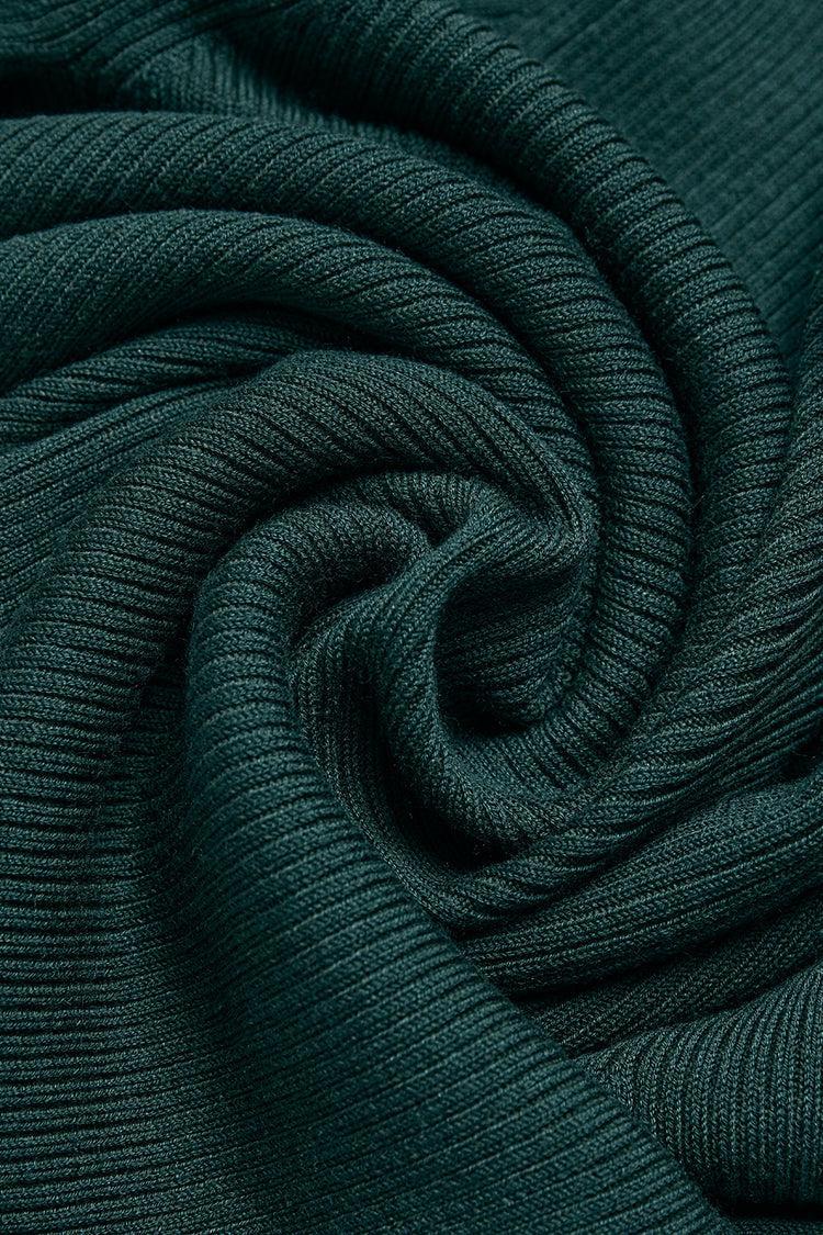 Knit High-Waist Salana Wide Leg Pant - Midnight Green Product Image