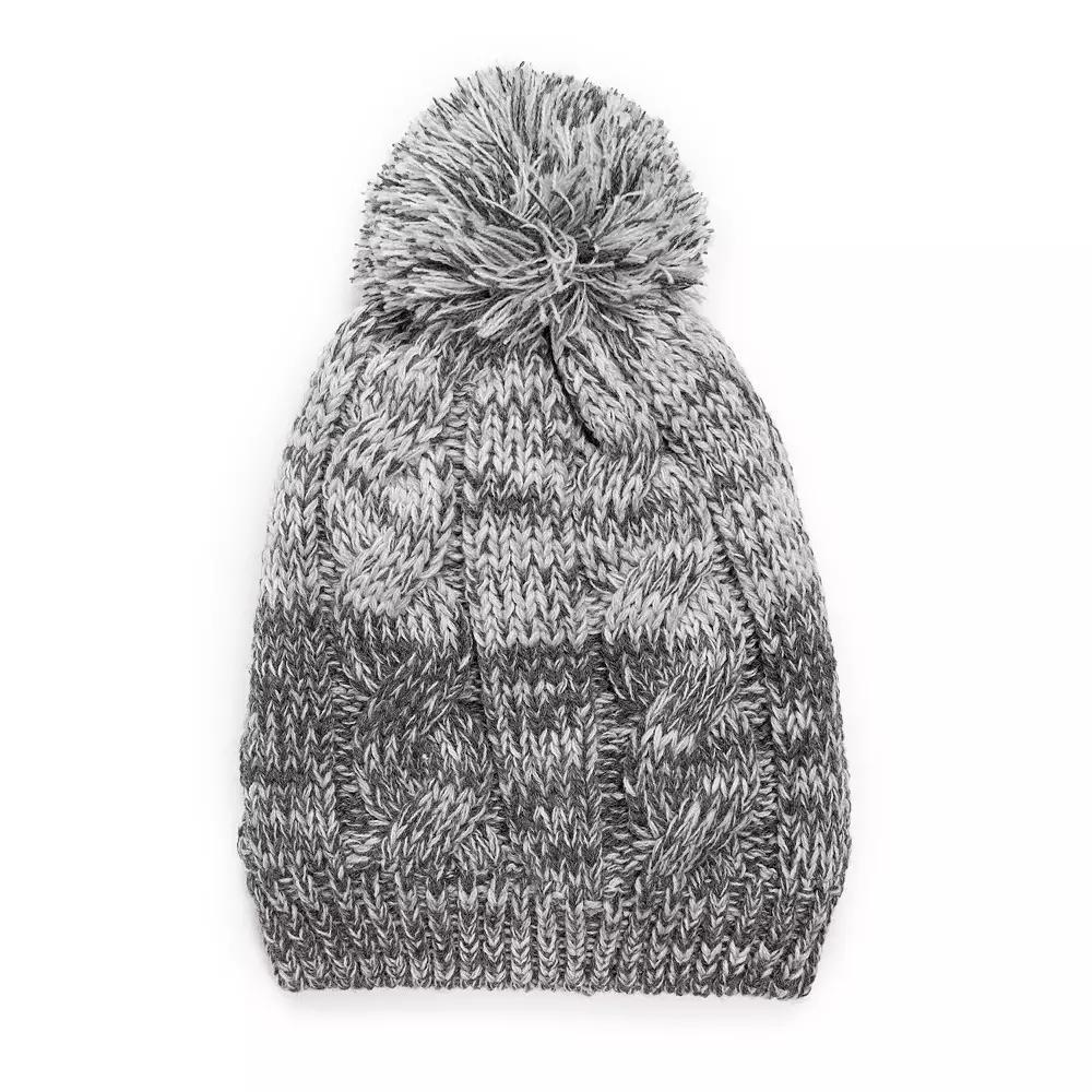 Womens MUK LUKS Heat Retainer Beanie, Medium Gray Grey Product Image