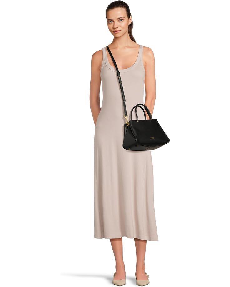Knott Color-Blocked Pebbled Leather Medium Zip Top Satchel Product Image
