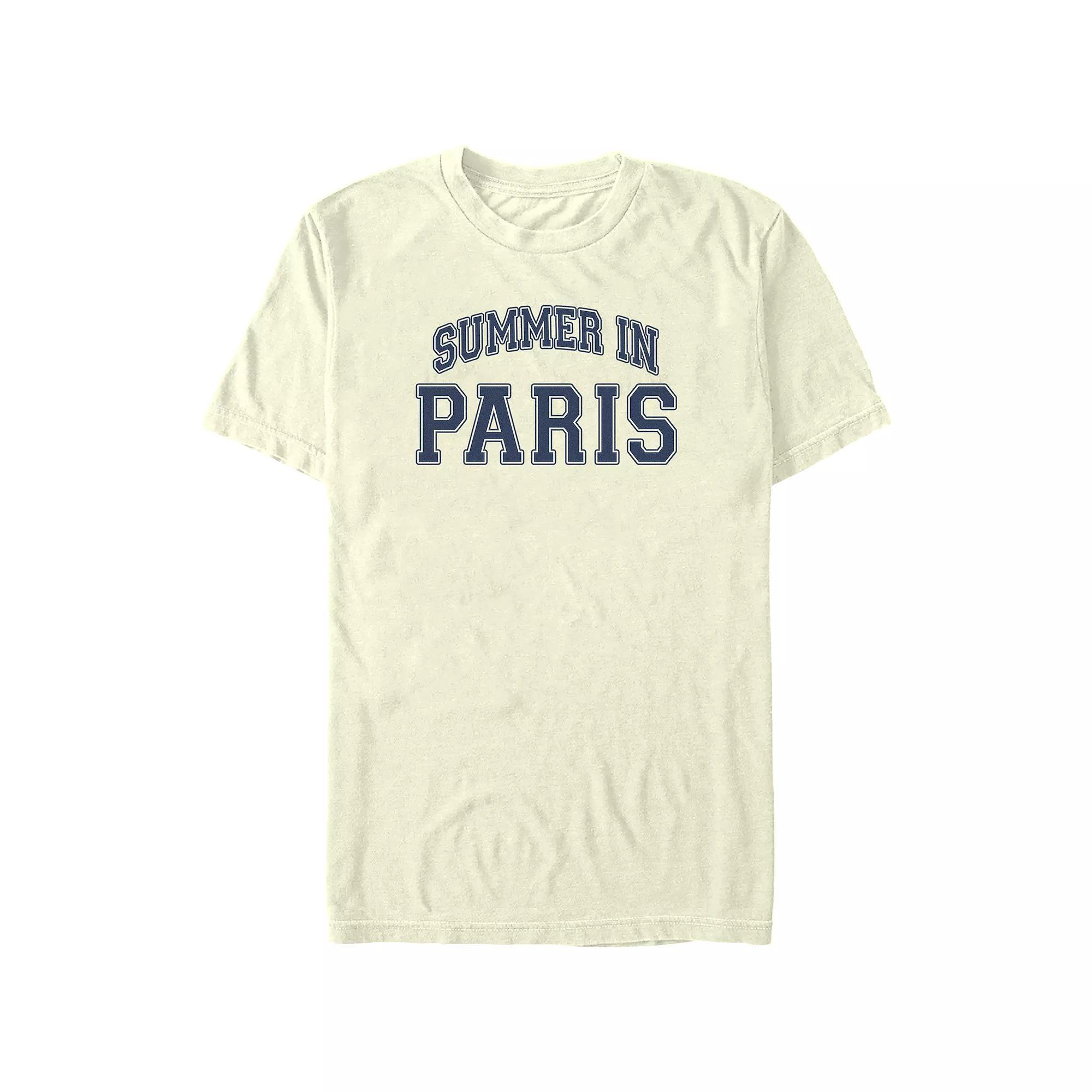 Men's Summer In Paris Graphic Tee, Size: Medium, Natural Product Image
