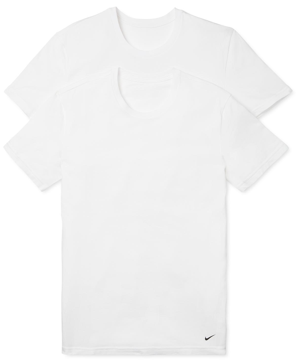 Men's Nike Dri-FIT Essential Cotton Stretch 2-Pack Crewneck Undershirt, Size: XXL, White Product Image