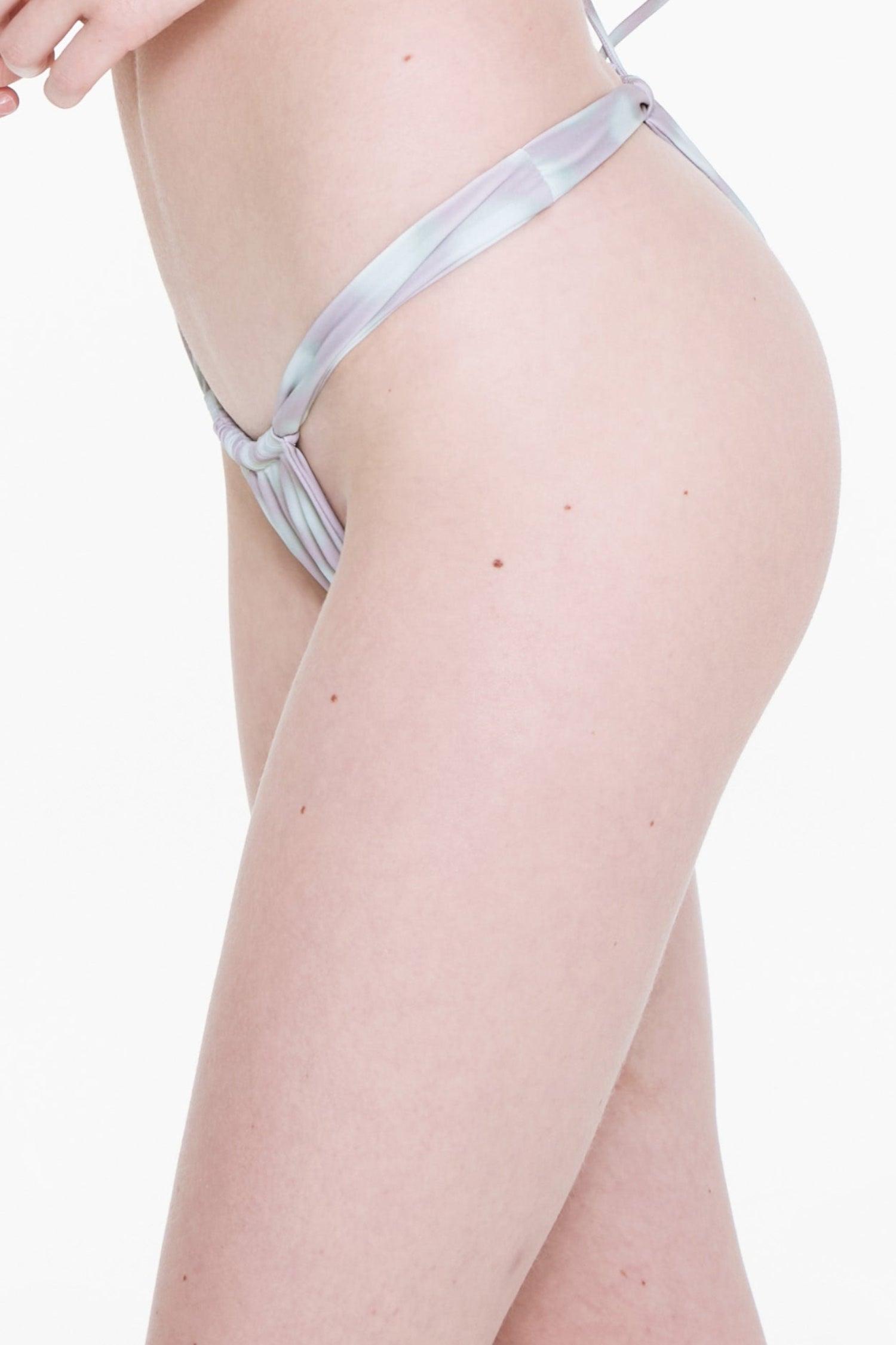BALI BIKINI BOTTOM - MINT BLURRED DOT Product Image
