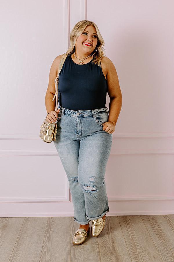Big Goals Bodysuit In Navy Curves Product Image