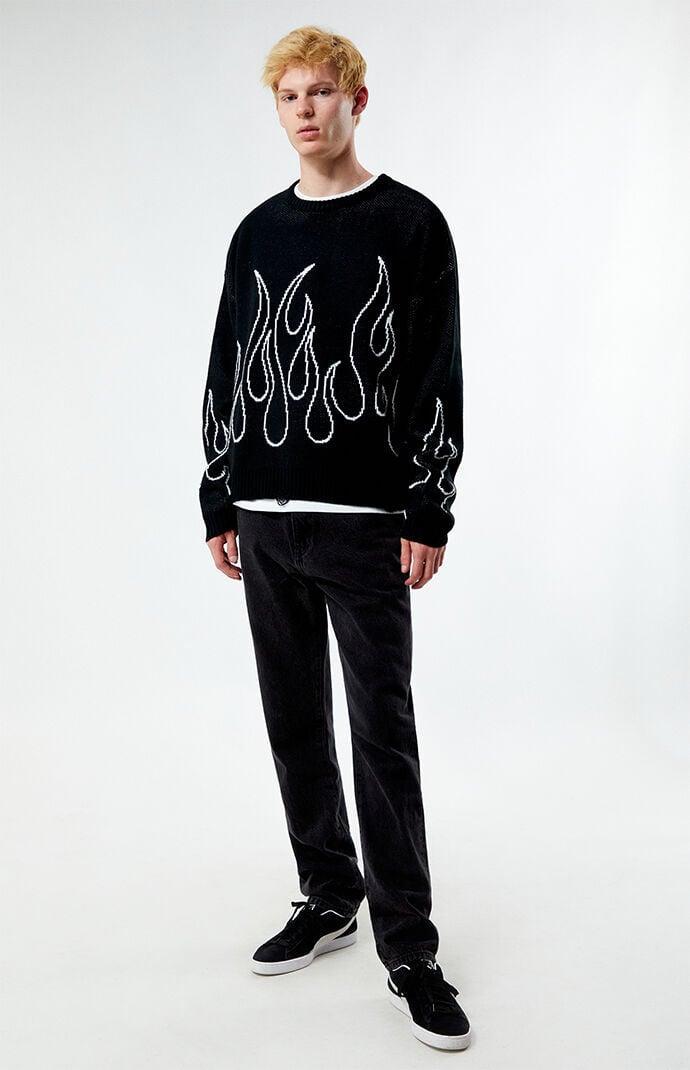 Mens Flame Cropped Sweater Product Image